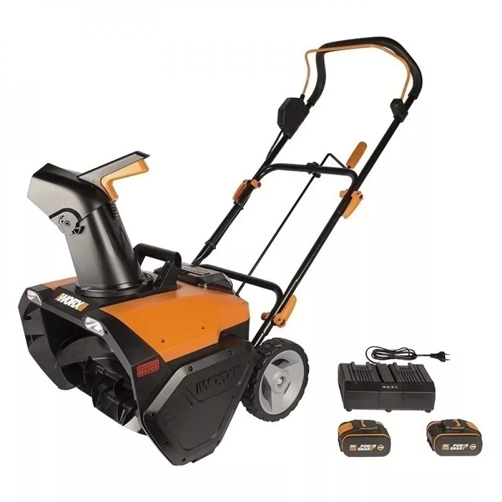 WORX WG471E аккумуляторный снегоуборщик (2 x 4 Ач, ЗУ)