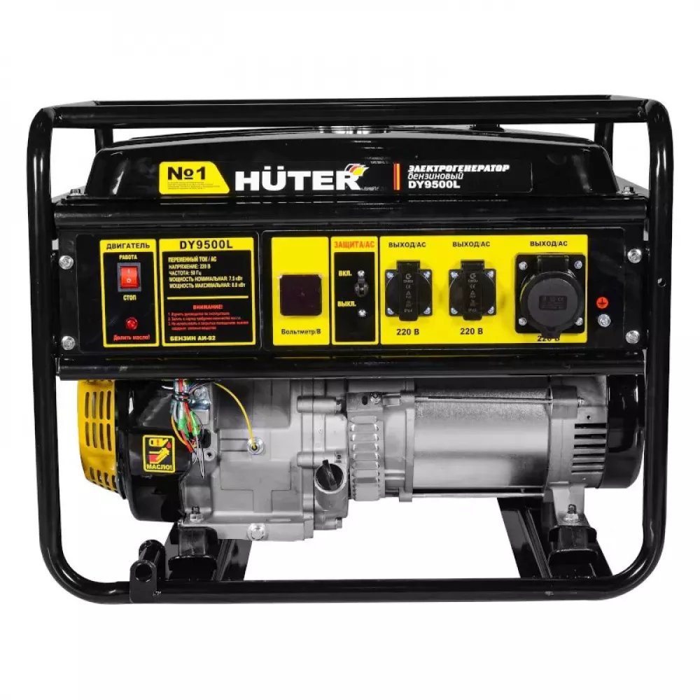 HUTER DY9500L бензиновый генератор 64/1/39