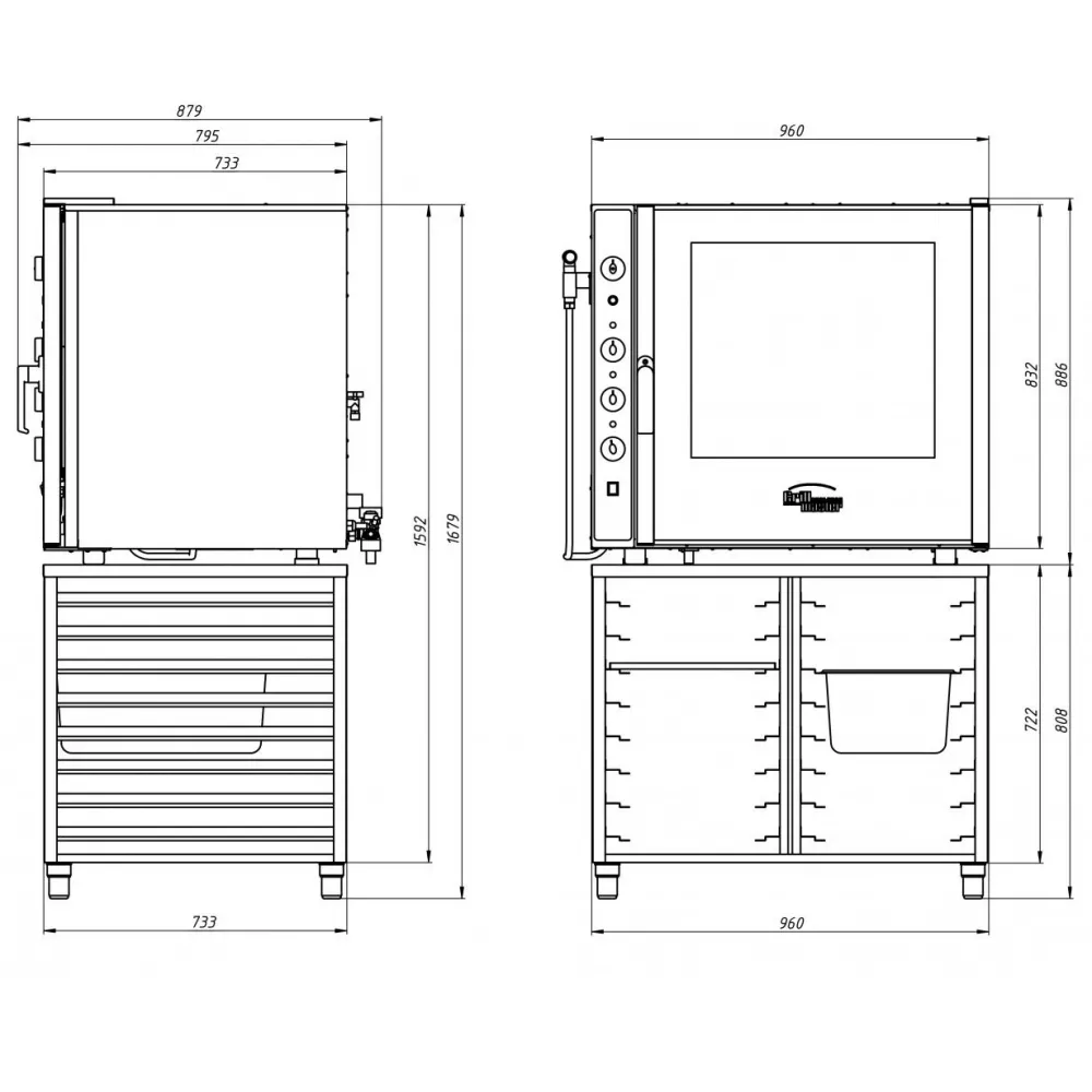 Пароконвектомат Grill Master ПКЭБ/6 с парогенератором (22105)