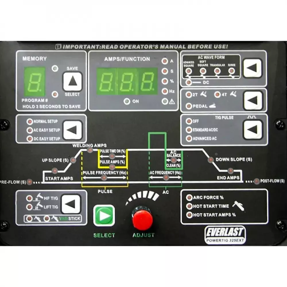 EVERLAST PowerTig 325EXT сварочный инвертор tig 3EV325EXT