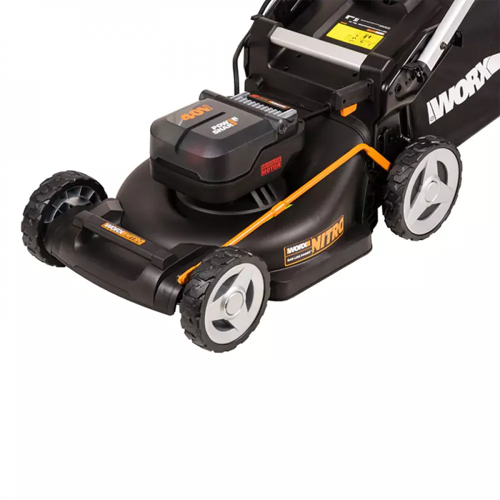 WORX WG749E аккумуляторная газонокосилка самоходная (2 x 4 Ач, ЗУ)