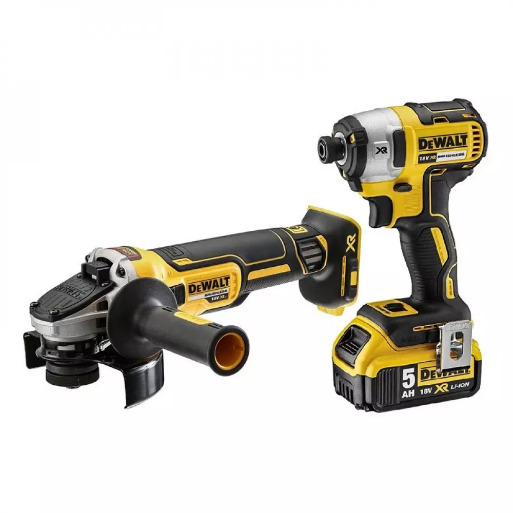 DeWalt DCF887P2SAG-RK набор инструментов шуруповерт и угловая шлифмашина (2 x 5 Ач, ЗУ)