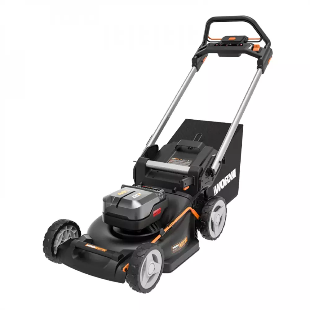 WORX WG749E аккумуляторная газонокосилка самоходная (2 x 4 Ач, ЗУ)