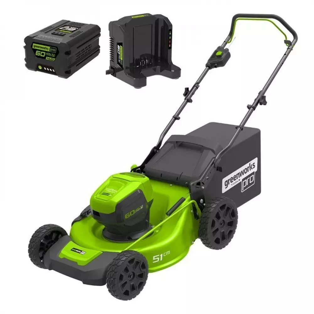 Greenworks GD60LM51SPK4 60V аккумуляторная газонокосилка самоходная (1 x 4 Ач, ЗУ) 2505607UB