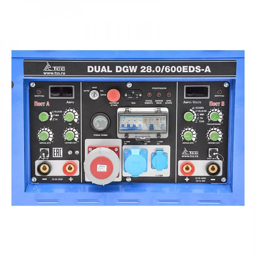 ТСС DUAL DGW 28/600EDS-A промышленный двухпостовой дизельный сварочный генератор 028633