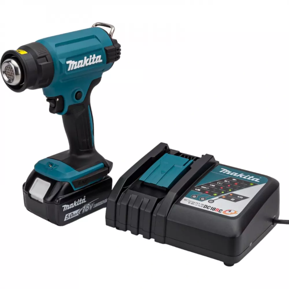 Makita DHG180RT1J фен строительный аккумуляторный (1 x 5 Ач, ЗУ)