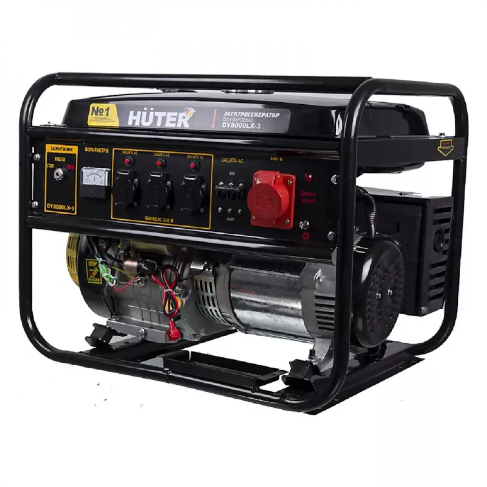 HUTER DY8000LX-3 бензиновый генератор 64/1/28