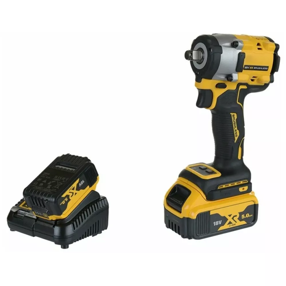 DeWalt DCF921P2T-QW аккумуляторный гайковёрт (2 x 5 Ач, ЗУ)
