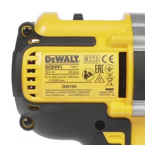 DeWalt DCD991T2 аккумуляторная дрель-шуруповерт (2 x 6 Ач, ЗУ)