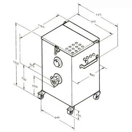 Мясорубка Koneteollisuus (KT) LM-130/A (корпус чугун., шнек нержавеющая сталь, с педалью)