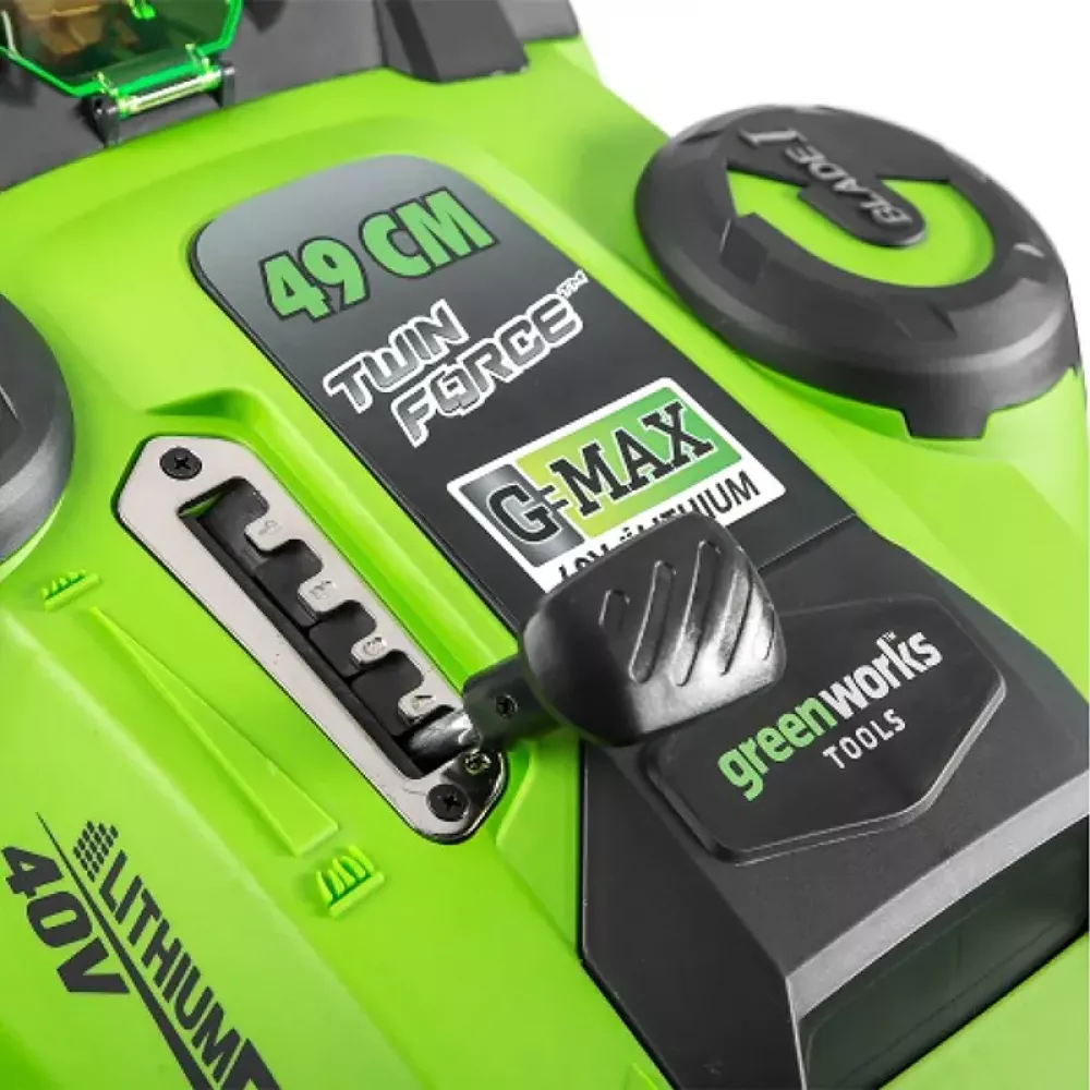 Greenworks G40LM49DBK6 аккумуляторная газонокосилка (1 x 6 Ач, ЗУ) 2500207UF