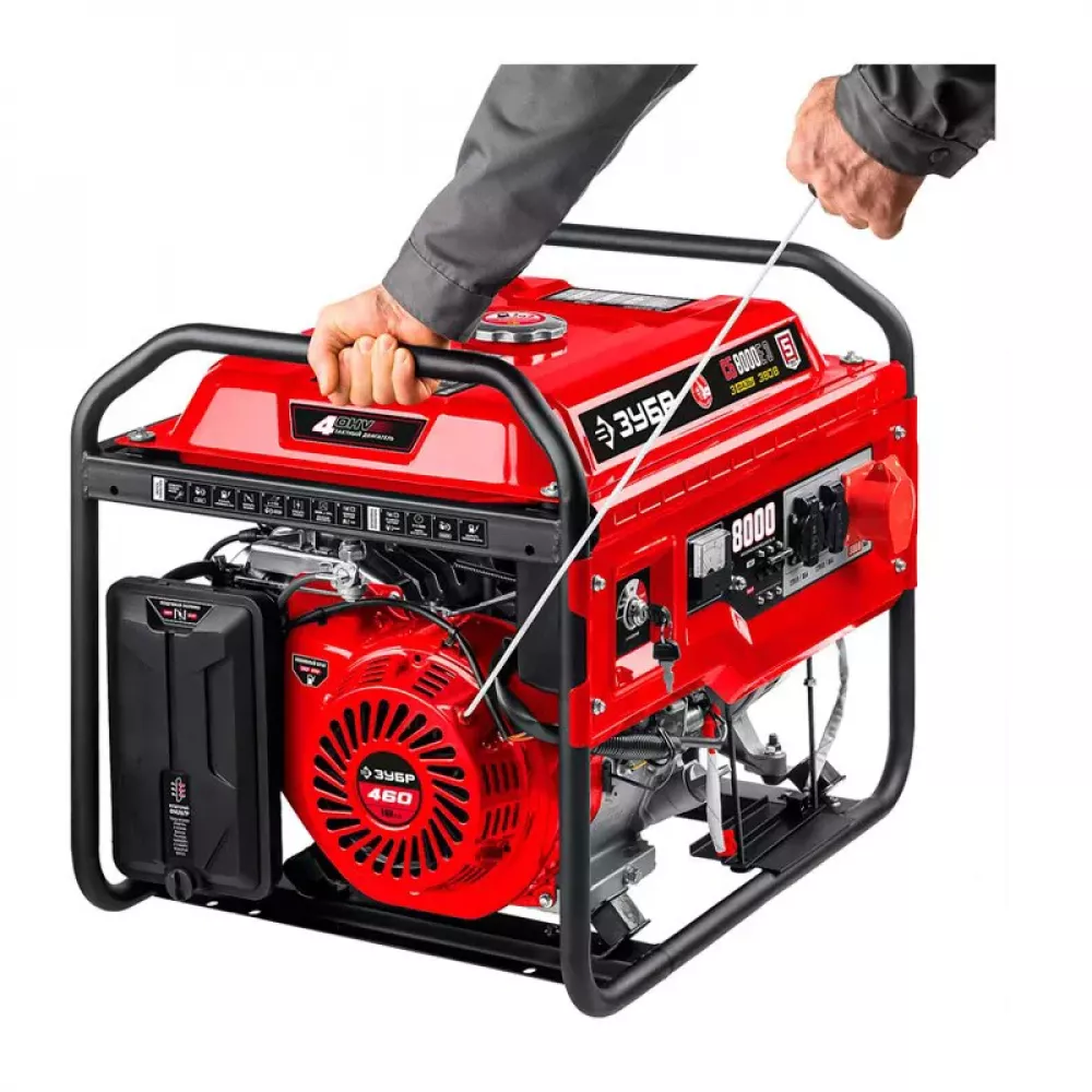 ЗУБР СБ-8000Е-3 бензиновый генератор