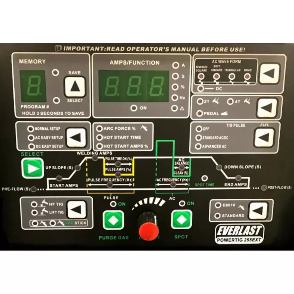 EVERLAST PowerTig 255 EXT сварочный инвертор tig 3EV255P